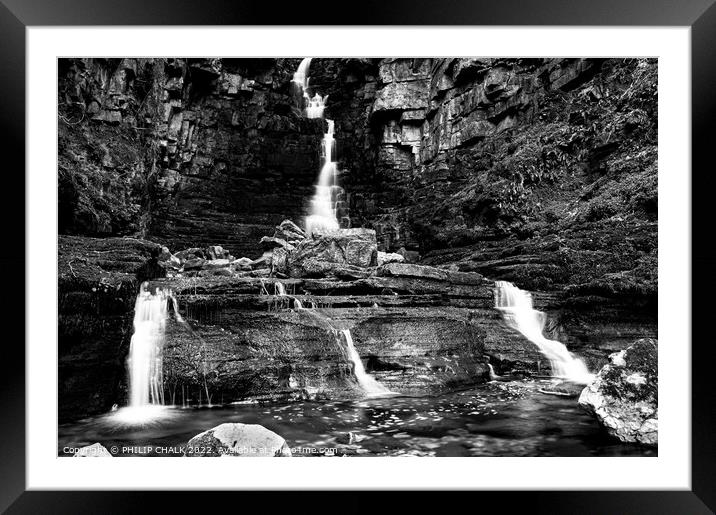 Mill gill force near Askrigg 722 Framed Mounted Print by PHILIP CHALK