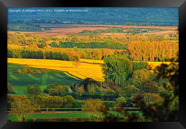 Countryside Field View Framed Print by Stephen Pimm