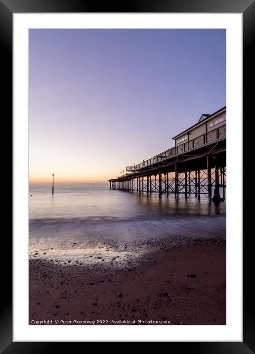 The Grand Pier At Teignmouth At Sunrise On An Autumn Morning Framed Mounted Print by Peter Greenway