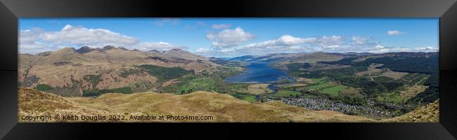 Panorama of Loch Tay and the surrounding mountains Framed Print by Keith Douglas