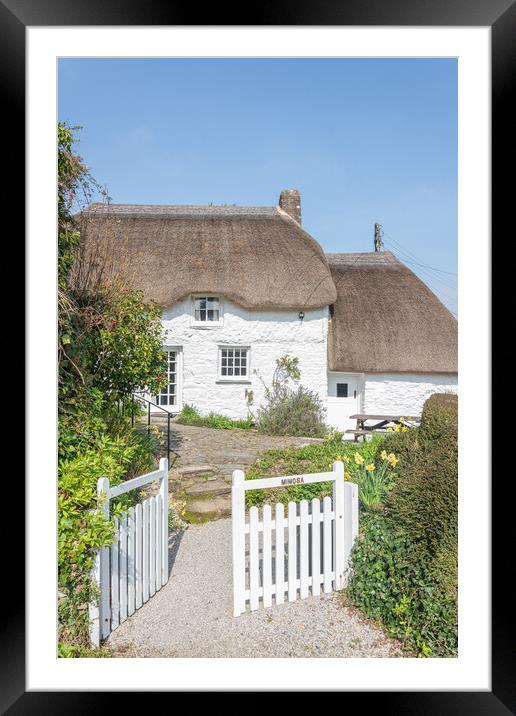 Cornish Cottage Framed Mounted Print by Graham Custance