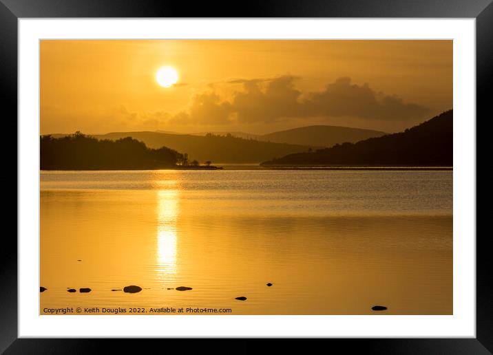 Sunrise over Loch Naver Framed Mounted Print by Keith Douglas