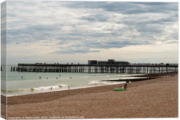 Pier and Pleasure in May. Canvas Print by Mark Ward