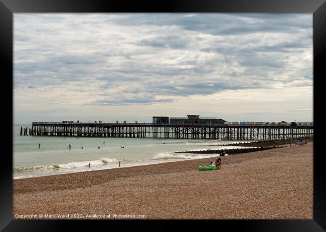 Pier and Pleasure in May. Framed Print by Mark Ward
