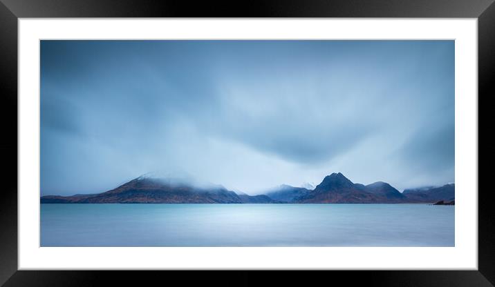 The Cuillin mountain range on the Isle Of Skye Scotland Framed Mounted Print by Phil Durkin DPAGB BPE4