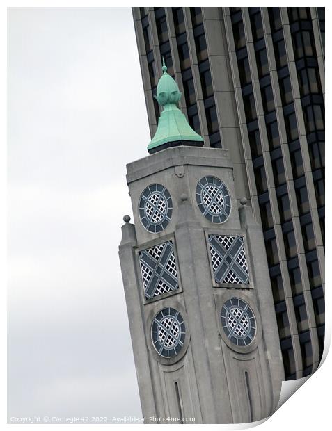 Iconic OXO Tower: London's Architectural Gem Print by Carnegie 42