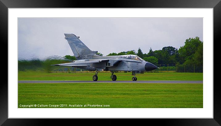 Tornado Taxi Framed Mounted Print by Callum Cooper