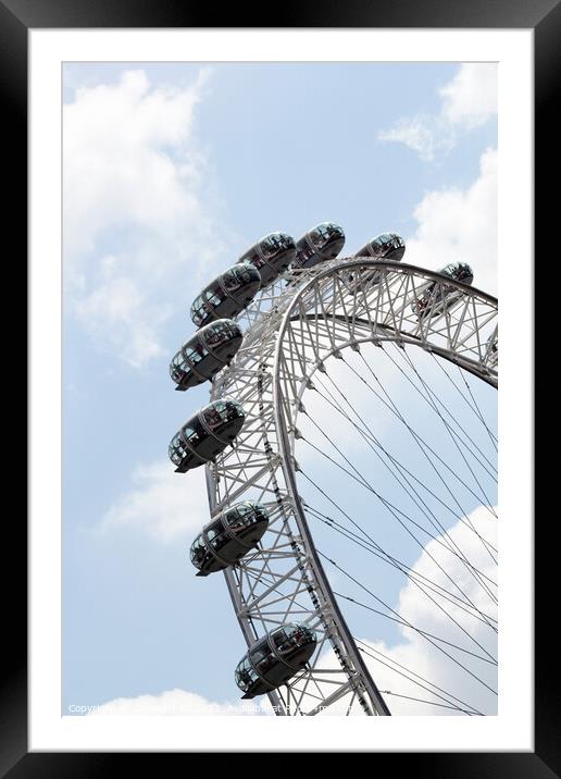 Iconic London Eye Skyline Framed Mounted Print by Carnegie 42