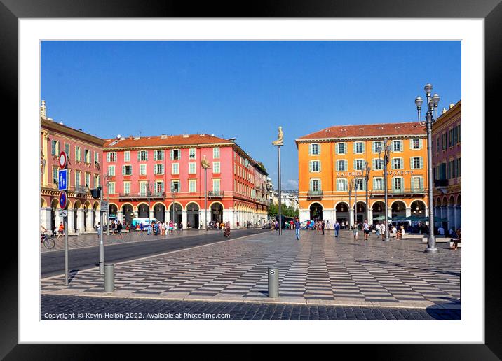 Place Massena in Nice, Cote D'Azur, France Framed Mounted Print by Kevin Hellon