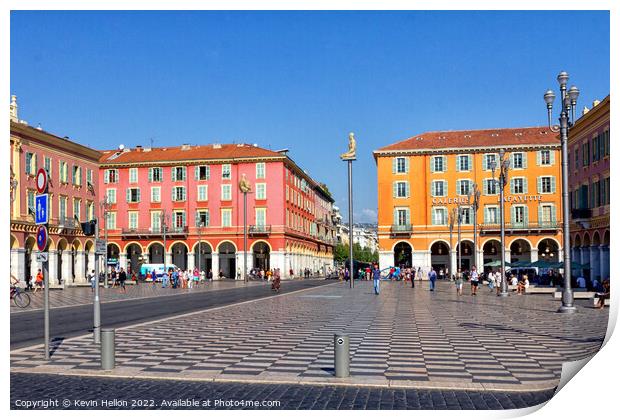Place Massena in Nice, Cote D'Azur, France Print by Kevin Hellon