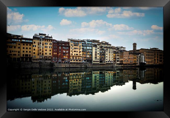 the Arno river in Florence, Italy Framed Print by Sergio Delle Vedove
