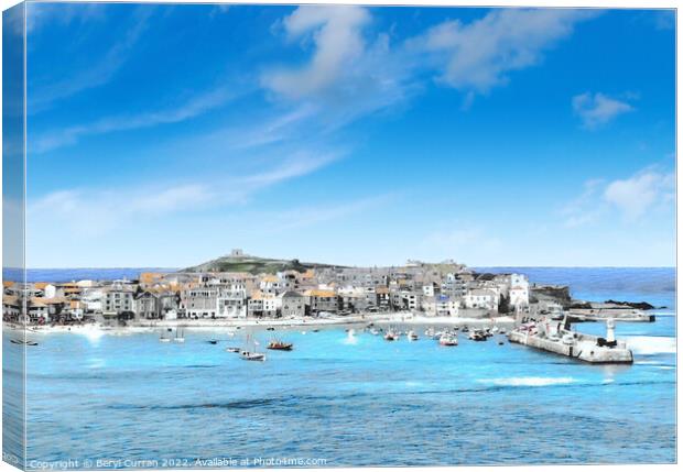 Golden Serenity of St Ives Bay Canvas Print by Beryl Curran
