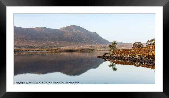 Ben Klibreck reflected in Loch Naver Framed Mounted Print by Keith Douglas