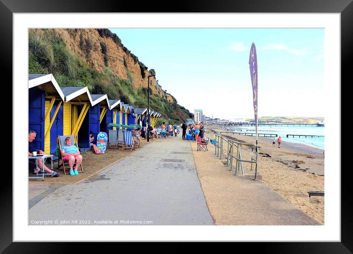 Life is a beach hut, Sandown, Isle of Wight, UK. Framed Mounted Print by john hill