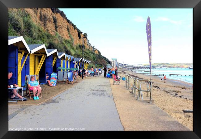 Life is a beach hut, Sandown, Isle of Wight, UK. Framed Print by john hill