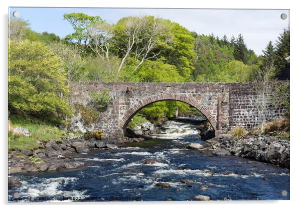 Lochinver Bridge Acrylic by Keith Douglas