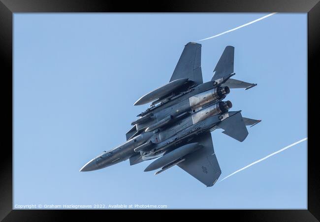 F15 Strike Eagle Framed Print by Graham Hazlegreaves