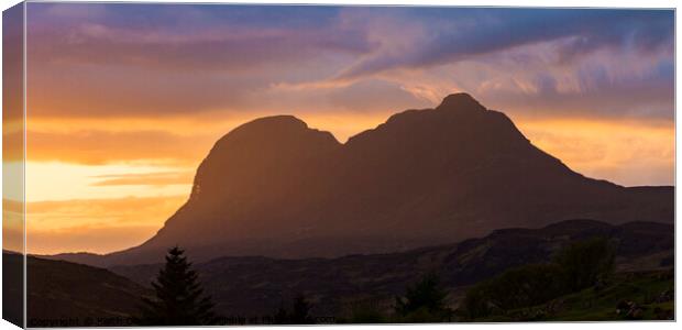 Suilven in the evening light Canvas Print by Keith Douglas