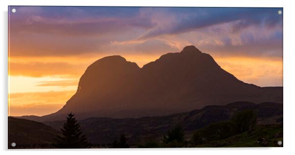 Suilven in the evening light Acrylic by Keith Douglas