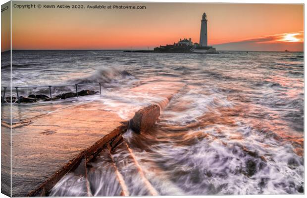 The Parting Of The Waves Canvas Print by KJArt 