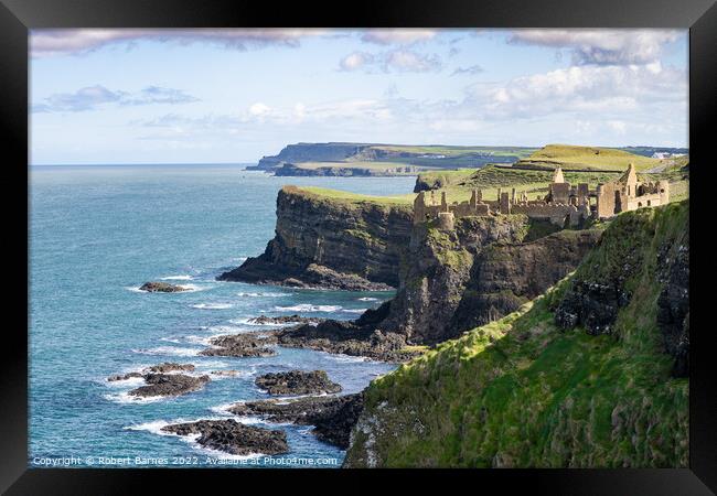 Dunluce Castle Cliffs Framed Print by Lrd Robert Barnes