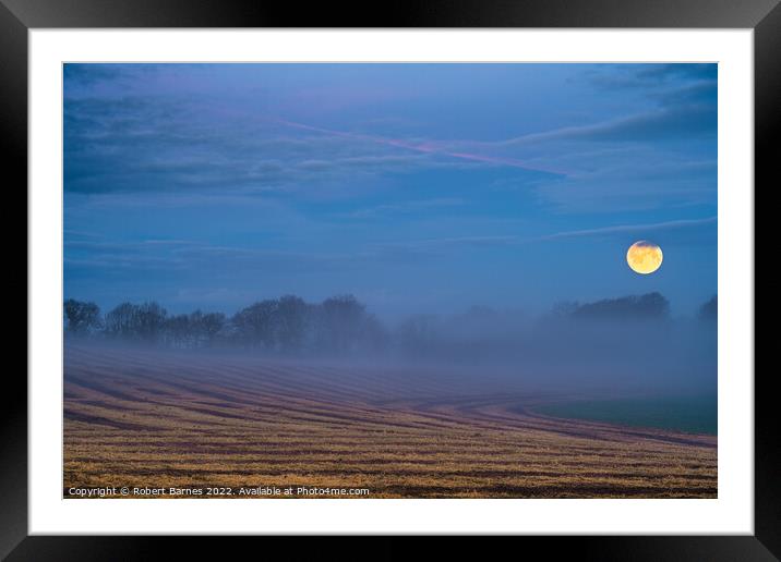 Moon Rising Framed Mounted Print by Lrd Robert Barnes