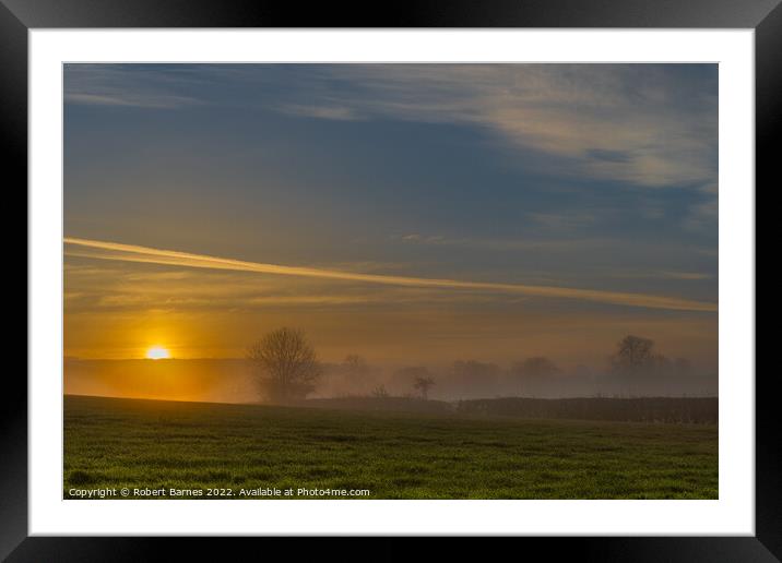 A Misty Sunrise Framed Mounted Print by Lrd Robert Barnes