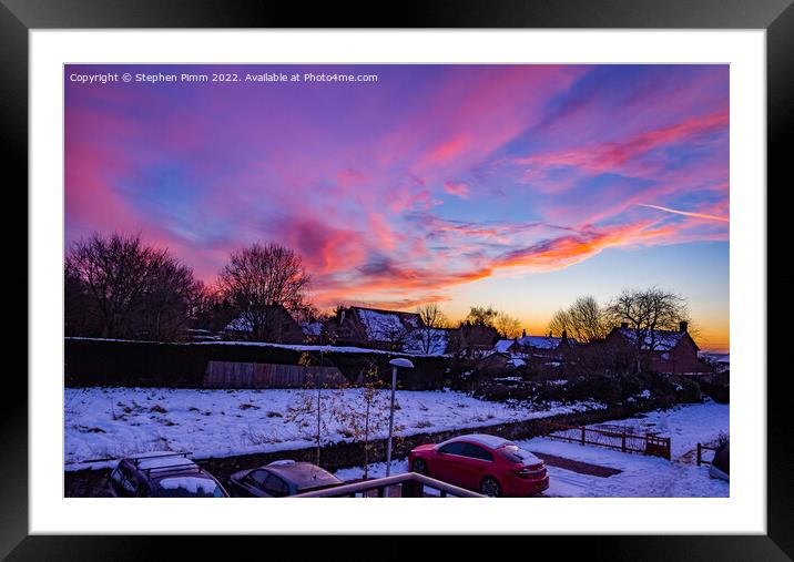 Candy Floss Sky Framed Mounted Print by Stephen Pimm