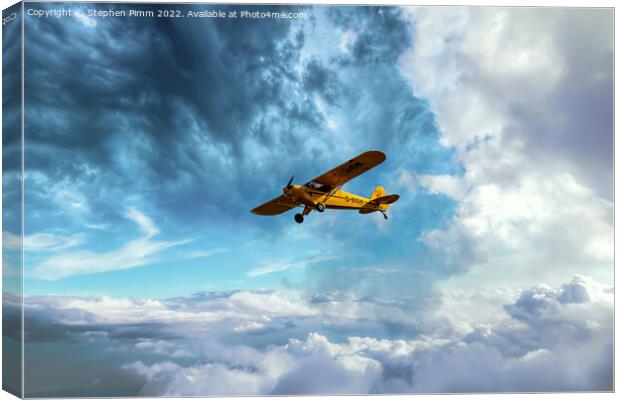 Plane Above Sky Canvas Print by Stephen Pimm
