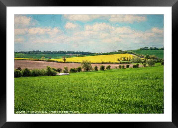 Rolling Hills of the Berkshire Downs Framed Mounted Print by Ian Lewis