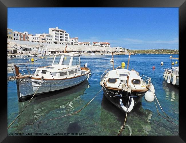 Menorca, Bay at Carla Fonts Framed Print by David Mather