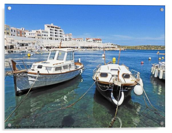 Menorca, Bay at Carla Fonts Acrylic by David Mather