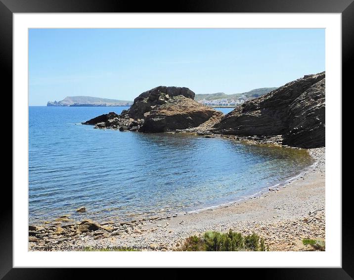 Bay near Fornells, Menorca Framed Mounted Print by David Mather