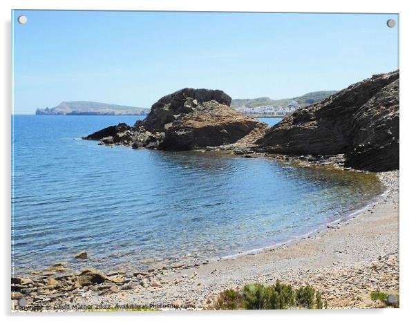 Bay near Fornells, Menorca Acrylic by David Mather