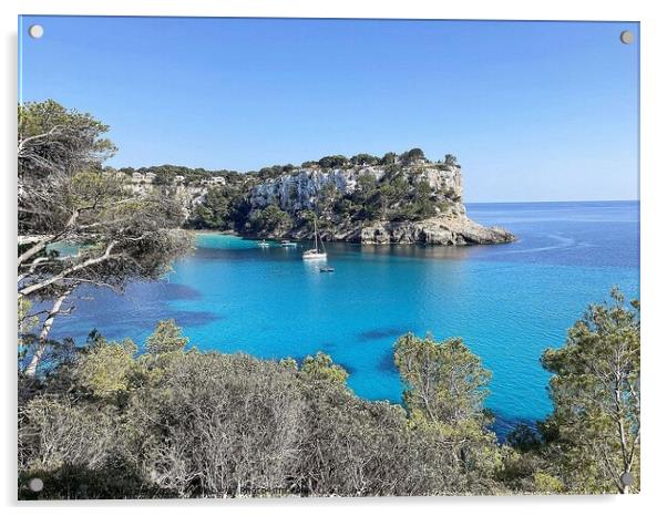 Bay at Santa Galdana, Menorca Acrylic by David Mather