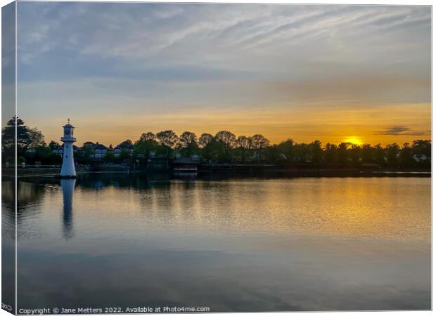 The Orange Glow of Sunset  Canvas Print by Jane Metters