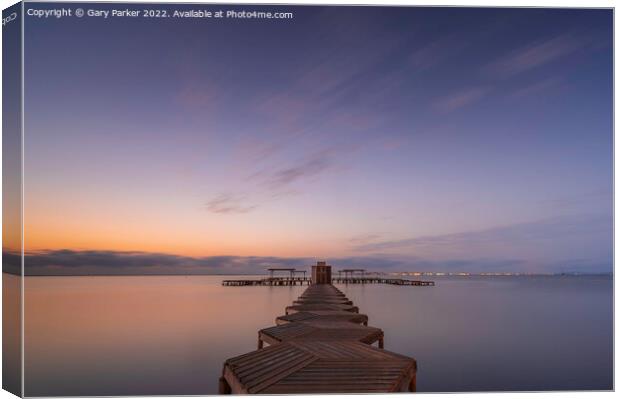 Sunrise over the Mar Menor Canvas Print by Gary Parker