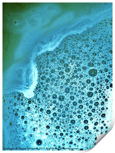 BUBBLE POWER - 1. Blue mix Print by Jacque Mckenzie