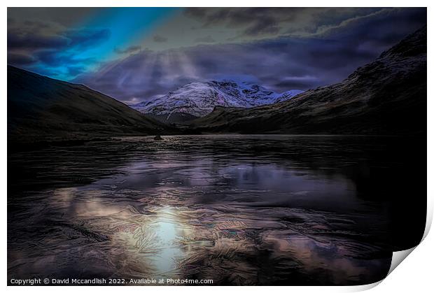 Frozen Loch Restil Print by David Mccandlish