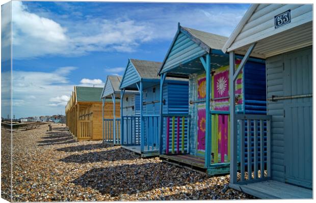 Beach Huts at Herne Bay Canvas Print by Darren Galpin