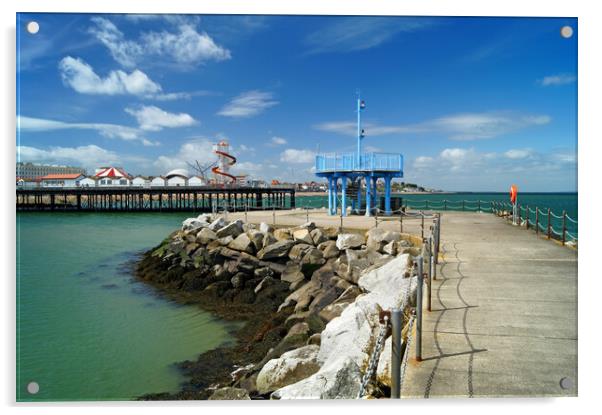 Neptunes Arm and Herne Bay Pier  Acrylic by Darren Galpin