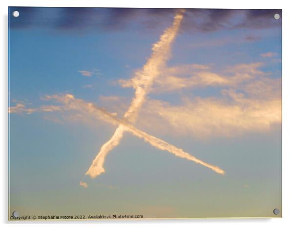 X Marks the spot Acrylic by Stephanie Moore