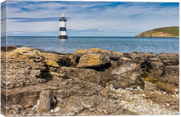 Penmon Lighthouse, Anglesey, North Wales, UK Canvas Print by Kevin Hellon