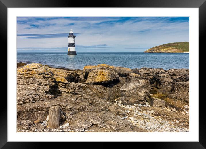 Penmon Lighthouse, Anglesey, North Wales, UK Framed Mounted Print by Kevin Hellon