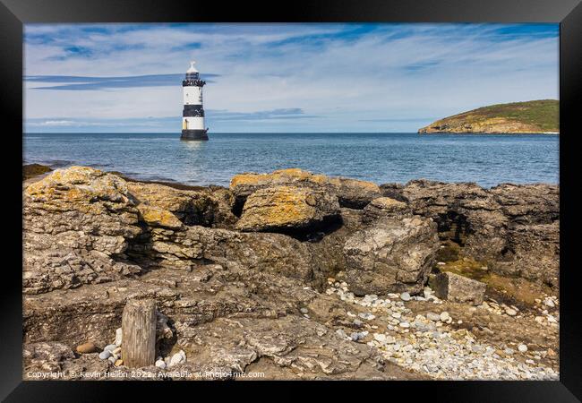 Penmon Lighthouse, Anglesey, North Wales, UK Framed Print by Kevin Hellon
