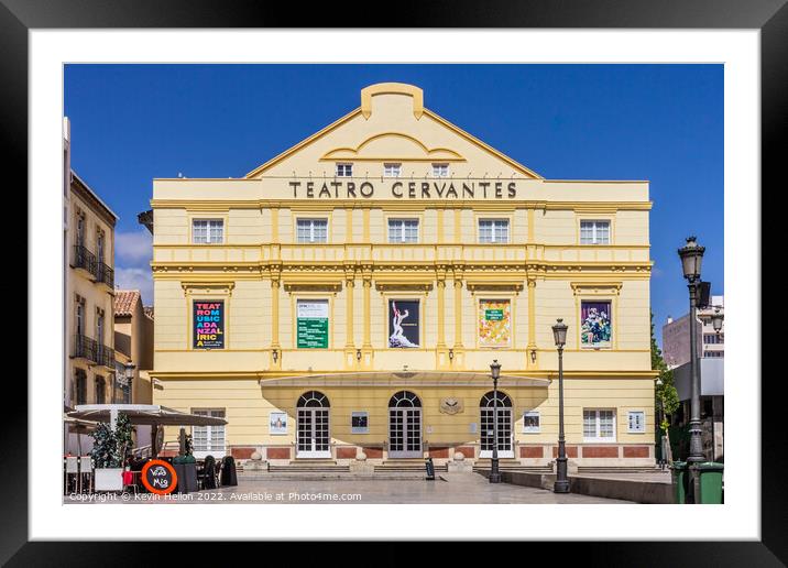 Teatro Cervantes, Malaga, Andalusia, Spain Framed Mounted Print by Kevin Hellon