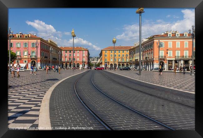 Place Massena in Nice, Cote D'Azur, France Framed Print by Kevin Hellon