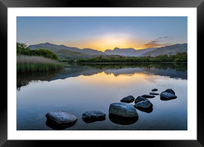 Elterwater Sunset Framed Mounted Print by Jack Marsden