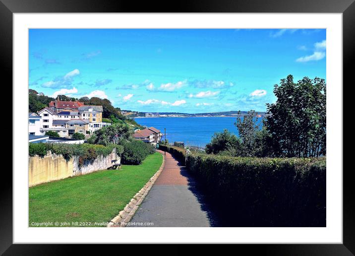 Eastcliff Esplanade, Shanklin, Isle of Wight, UK. Framed Mounted Print by john hill