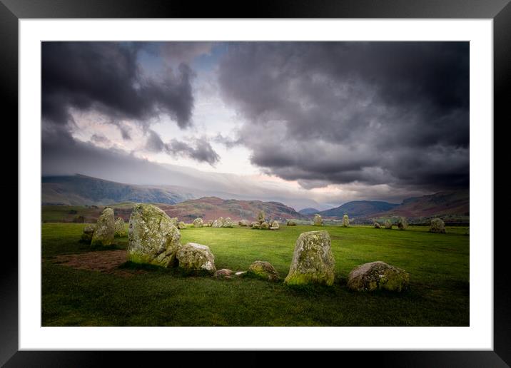 Castlerigg Stone Circle Framed Mounted Print by chris smith